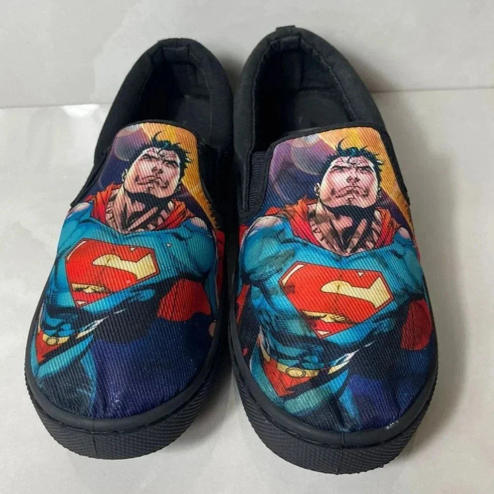 DC Comics Mens Novelty Superman Slip On Casual Shoes Black Size 7